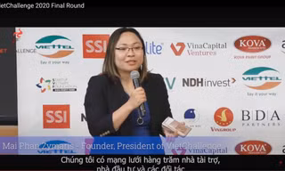 Bicky Nguyen, Nhà Đồng sáng lập CricketOne thuyết trình mô hình cung cấp protein bền vững từ dế, giúp thay thế chất đạm động vật và ngũ cốc thông thường tại cuộc thi VietChallenge 2020.