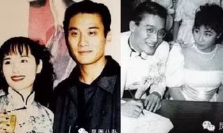 Lương Gia Huy trong ngày cưới với Giang Gia Niên năm 1987.