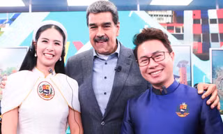 Hoa hậu Ngọc Hân gặp Tổng thống Venezuela