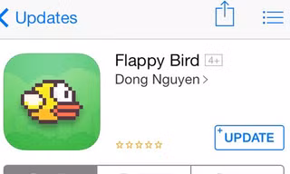 Âm thầm xuất hiệnGame Flappy Bird trên iOS.