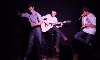 Bộ ba tiên phong Tùng AG, Minh Kiên Beatbox, Vũ Tùng Phương Popping. Nguồn: VNFS