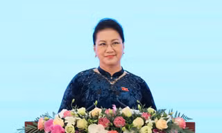 Chủ tịch Quốc hội Nguyễn Thị Kim Ngân phát biểu tại phiên khai mạc. Ảnh Như Ý