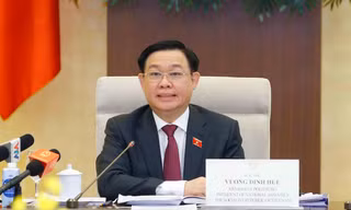Chủ tịch Quốc hội Vương Đình Huệ tại buổi làm việc trực tuyến với Đoàn đại biểu cấp cao Hội đồng Kinh doanh Hoa Kỳ - ASEAN