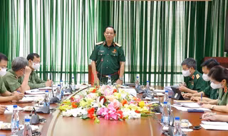 Thượng tướng Trần Quang Phương - Phó Chủ tịch Quốc hội phát biểu tại buổi làm việc. Ảnh QH