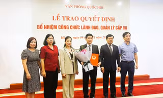 Văn phòng Quốc hội bổ nhiệm công chức lãnh đạo, quản lý cấp Vụ 