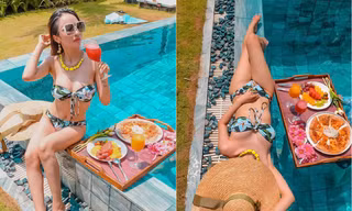 Đường cong sexy nuột nà của vợ hai đại gia Minh Nhựa 
