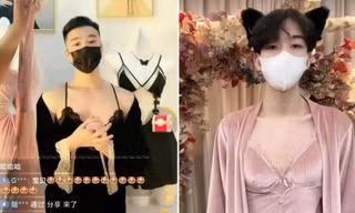 Xu hướng mẫu nam mặc nội y phụ nữ livestream