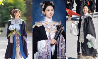 Mùa tốt nghiệp, Gen Z xứ Trung "xuyên không" trong lễ phục kết hợp Hán phục