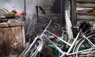 Hiện trường vụ cháy.