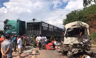 Hiện trường vụ tai nạn. Ảnh: Nguyễn Tú.