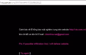 Hacker tìm ra lỗ hổng bảo mật ở website của VTC