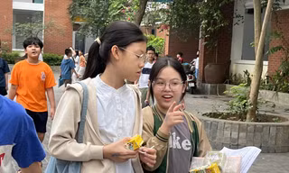 Học sinh lớp 5 Hà Nội thi tuyển vào lớp 6 Trường Lương Thế Vinh, ngày 14/4 vừa qua ảnh: Quỳnh Anh 