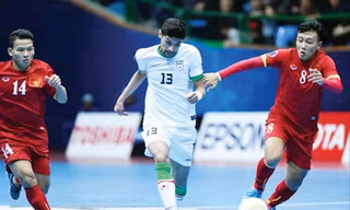 Đội tuyển futsal Việt Nam sẽ phải rất nỗ lực trong cuộc đối đầu với Iran ảnh: Anh Tú 