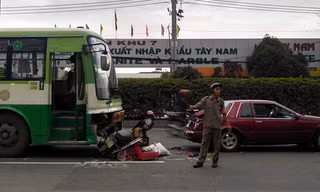 Hiện trường tai nạn. Ảnh: Sơn Hòa.