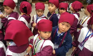 Hôm nay, trẻ mầm non tại Hà Nội được đến trường sau 1 năm ở nhà chống dịch. Ảnh: Quỳnh Anh 