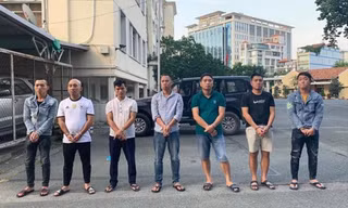 Các bị cáo thời điểm vừa bị công an bắt giữ Ảnh: C.A