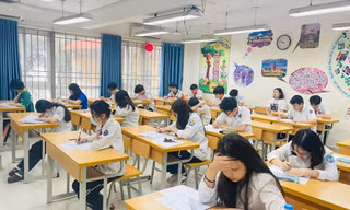 Học sinh lớp 9 tại quận Ba Đình (Hà Nội) trong đợt thi thử vào lớp 10 