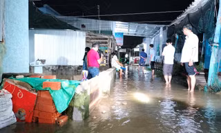 Nửa đêm ôm con ‘chạy’ triều cường ở Bạc Liêu