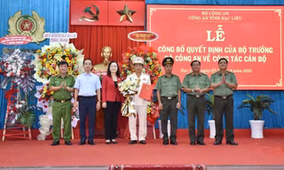 Trưởng Phòng cảnh sát hình sự làm Phó Giám đốc Công an tỉnh Bạc Liêu 