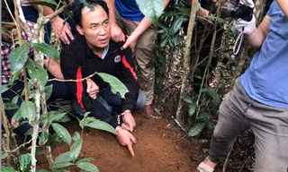 Triệu Vạn Phúc tại hiện trường. Ảnh: N.B