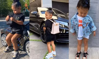 Con gái Stormi của Kylie Jenner đâu chỉ có ba lô Hermès, còn có cả tủ đồ hiệu tiền tỷ này