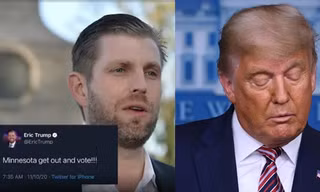 Bầu cử có kết quả rồi mới kêu gọi đi bỏ phiếu, con trai Tổng thống Trump bị “troll” mạnh