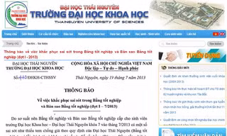 ĐH Khoa học xin lỗi vụ '700 bằng mắc lỗi chính tả'