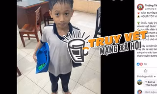 Bất ngờ về hoàn cảnh của cậu bé lớp 4 đội mưa mang trả điện thoại