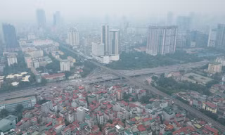 Hà Nội mù mịt, chất lượng không khí xấu