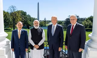 Lãnh đạo 4 thành viên QUAD tụ họp ở Nhà Trắng hồi tháng 9/2021. Ảnh: White House.