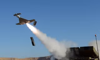 Công ty IAI của Israel gần đây bán hệ thống vũ khí lảng vảng Harop cho một số nước châu Á. Ảnh: IAI.