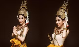 Hoa khôi sinh viên TP Cần Thơ Kiều Vân đẹp dịu dàng với trang phục Khmer 