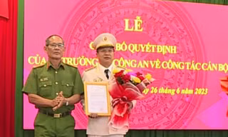 Công bố quyết định của Bộ trưởng Bộ Công an về công tác cán bộ tại Tây Ninh