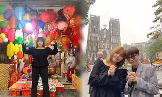'Thánh ăn Hàn Quốc' dạo chơi Hà Nội, được nhắc đeo khẩu trang phòng corona