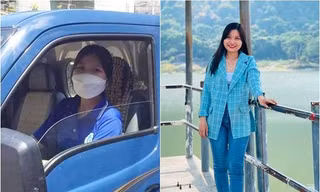 Trần Thị Việt Trinh lái xe hỗ trợ phòng dịch