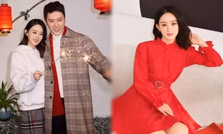 'Sở Kiều' Triệu Lệ Dĩnh rạng rỡ đón xuân bên chồng Phùng Thiệu Phong