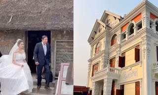 Clip cô dâu Ninh Bình rời nhà tranh bước vào biệt thự thu hút cộng đồng mạng