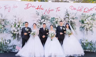 Ba anh chị em Vĩnh Phúc chi tiền tỷ tổ chức đám cưới chung một ngày
