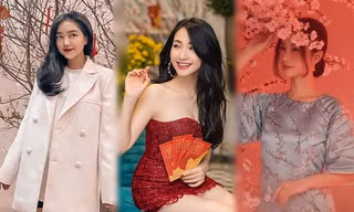 Bạn gái Đức Chinh xinh đẹp đón Tết, Hòa Minzy gợi cảm đầu xuân