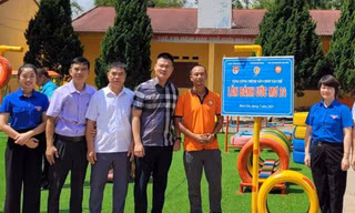 Khánh thành sân chơi ước mơ 24 cho thiếu nhi Lạng Sơn (ảnh: Duy Chiến)