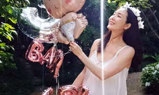 Đăng ảnh mang bầu ở tuổi 44, Choi Ji Woo được khen đẹp tựa tiên nữ