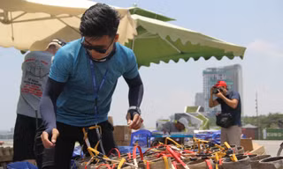 Cận cảnh trận địa pháo hoa Đà Nẵng trước giờ 'khai hỏa'