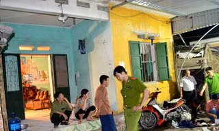 Hiện trường nơi xảy ra vụ nổ xe máy