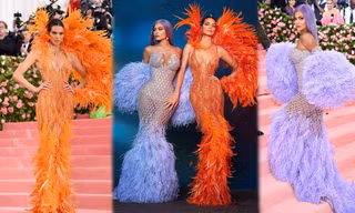 Kendall và Kylie Jenner diện đầm xuyên thấu ‘thiêu đốt’ thảm đỏ Met Gala