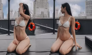 Jun Vũ khoe đường cong tinh tế với bikini hai mảnh tại Thái Lan