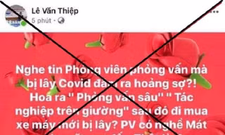 Nội dung được đăng tải trên tài khoản Facebook Lê Văn Thiệp. Ảnh chụp màn hình của VTC News