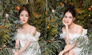 Tái xuất sau khi sinh con thứ hai, Á hậu Hoàng Anh đẹp mong manh tựa ‘nàng thơ’
