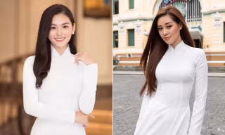Dàn Hoa hậu, Á hậu đăng ảnh áo dài trắng gửi lời chúc mừng ngày Báo chí CMVN 21/6