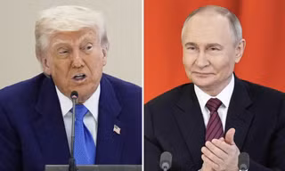 Tổng thống Mỹ Donald Trump (trái) và Tổng thống Nga Vladimir Putin. (Ảnh: AP)