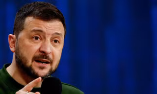 Tổng thống Ukraine Volodymir Zelensky. (Ảnh: Reuters)